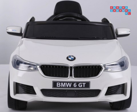 BMW 6 GT Autko na akumulator Biały + Pilot + Wolny Start + EVA + Pasy + LED MP3
