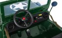 Auto Jeep Willys na akumulator Retro Wojskowy 24V 4x4 Zielony
