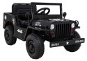 Auto Jeep Willys na akumulator 4x4 Retro Wojskowy Czarny