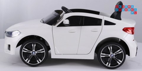 BMW 6 GT Autko na akumulator Biały + Pilot + Wolny Start + EVA + Pasy + LED MP3