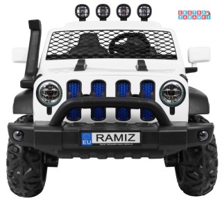 Auto terenowe AllRoad dla 2 dzieci Biały + Napęd 4x4 + Pilot + Wolny Start + MP3 LED