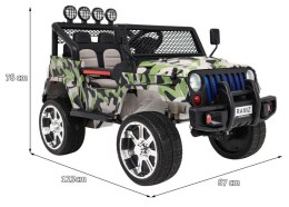 Auto na akumulator Jeep Raptor DRIFTER Napęd 4X4 Kamuflaż