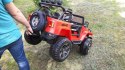 Auto na akumulator Monster Jeep 4x4 Czerwony