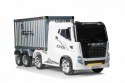 Ciężarówka auto na akumulator Container Truck Biały+ Naczepa