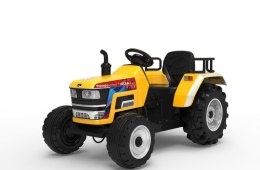 Duży Traktor na akumulator Mahindra Żółty