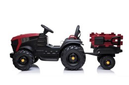 Traktor na akumulator Titanium Z Przyczepą Czerwony
