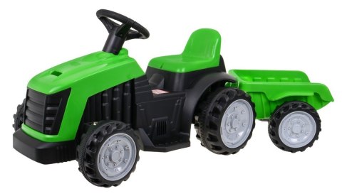 Traktor na akumulator z Przyczepą Zielony