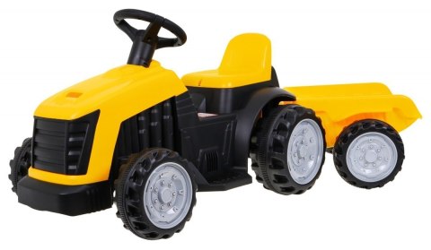 Traktor na akumulator z Przyczepą Żółty