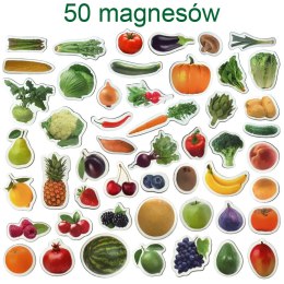Zestaw Magnesów Owoce i Warzywa 50 sztuk MV 6032-42
