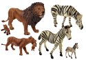Zestaw Figurek Afryka Dzikie Zwierzęta Rodzina Lwów Zebry