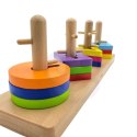 VIGA Drewniane klocki z sorterem kształtów Montessori