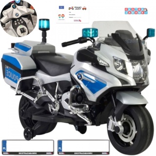 Motor na akumulator BMW Policja Srebrny