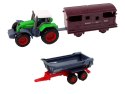 Zestaw Pojazdów Rolniczych Traktor 12 Sztuk Metal