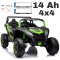 Mega Buggy A032 ATV Racing 24v 14AH 4x4 na akumulator Zielony