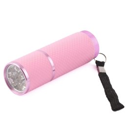 Mini Lampa UV Latarka LED 9W do paznokci różowa