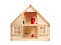 Domek dla lalek drewniany z akcesoriami 40cm