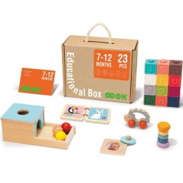 TOOKY TOY Box Pudełko XXL Montessori Edukacyjne 6w1 Sensoryczne 7-12 Mies