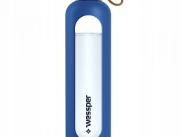 Butelka szklana Wessper Activemax Crystalline 1000ml - niebieski