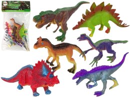 Figurki Dinozaury Kolorowe 6 Sztuk