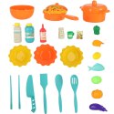 Kuchnia plastikowa dla dzieci światła duża 44 elementy
