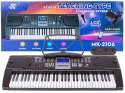 Keyboard Organy 61 Klawiszy Zasilacz Mikrofon MK-2106 Przecena 1