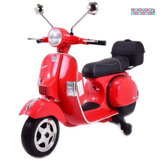 Motor na akumulator Skuter Vespa Czerwony