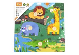 Viga 44593 Puzzle z uchwytami - dzikie zwierzęta