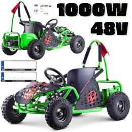Buggy Kart Fast Dragon na akumulator 48V 1000W Zielony