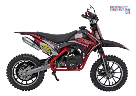 [DB709] Motocykl RENEGADE 50R CROSS 49CC spalinowy pompowane koła, kluczyk - czerwony