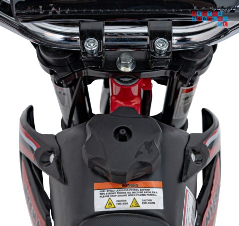 [DB709] Motocykl RENEGADE 50R CROSS 49CC spalinowy pompowane koła, kluczyk - czerwony