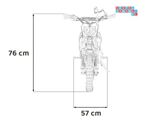[DB709] Motocykl RENEGADE 50R CROSS 49CC spalinowy pompowane koła, kluczyk - czerwony