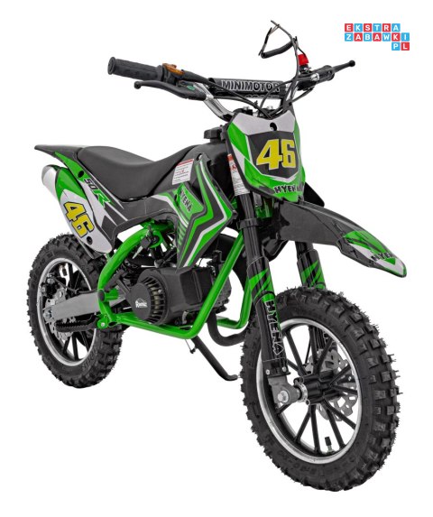 [DB709] Motocykl RENEGADE 50R CROSS 49CC spalinowy pompowane koła, kluczyk - zielony