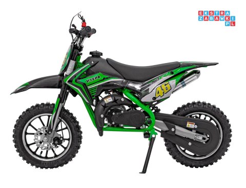 [DB709] Motocykl RENEGADE 50R CROSS 49CC spalinowy pompowane koła, kluczyk - zielony