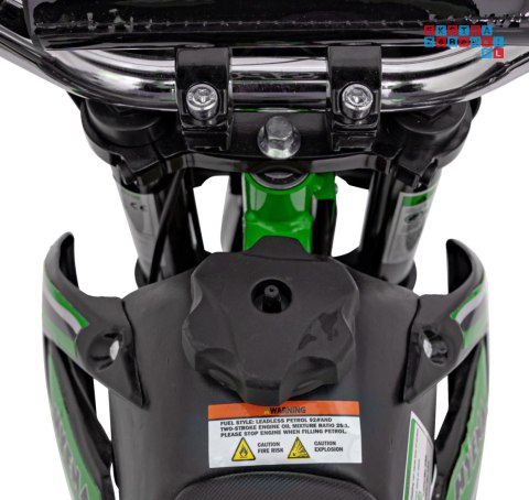 [DB709] Motocykl RENEGADE 50R CROSS 49CC spalinowy pompowane koła, kluczyk - zielony