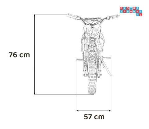 [HP110E-A] Motor RENEGADE 50R CROSS Highper do 24 km/h na akumulator 1x500W 36V/9Ah pompowane opony - czerwony