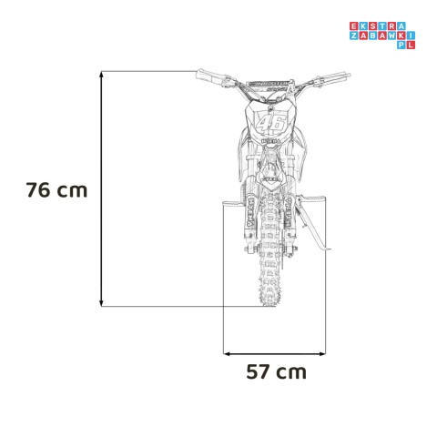 [HP110E-A] Motor RENEGADE 50R CROSS Highper do 24 km/h na akumulator 1x500W 36V/9Ah pompowane opony - niebieski