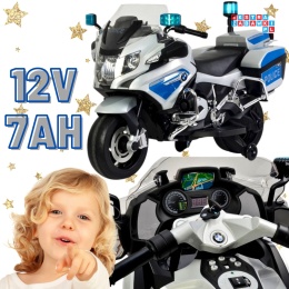 Motor na akumulator BMW Policja Srebrny