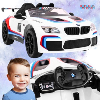 [6666R-M6] BMW M6 GT3 Auto na akumulator [12V/7Ah] dla dzieci Nawiew powietrza Dźwięki MP3 Światła + Pilot