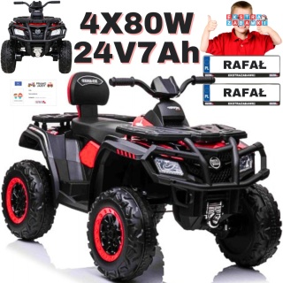Quad na akumulator XT-SPEED 4x4 Czerwony 4x80W 24V7Ah