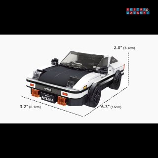 [27013] Klocki 399 el. Konstrukcyjne auto wyścigowe D AE86 w gablocie Mould King [S]