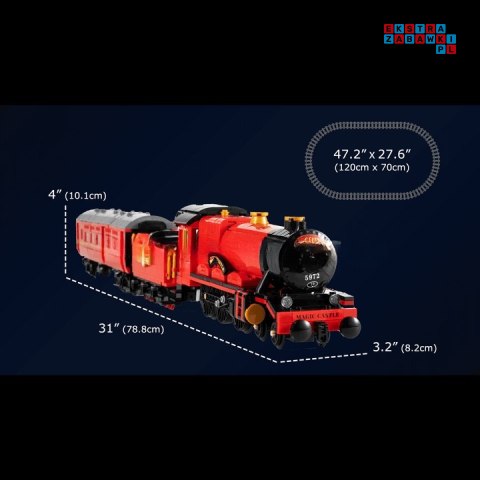 KLOCKI TECHNIC RUCHOMY POCIĄG LOKOMOTYWA 2086 el. MOULD KING 12010