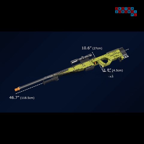 KLOCKI TECHNIC SNIPERKA AWM BROŃ ZABAWKOWA 1628 el. MOULD KING 14010