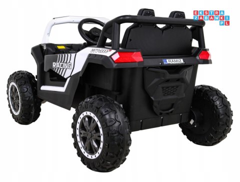 [A036] Buggy UTV 2000M Racing 4x45W 12V/10Ah koła EVA, pokrowiec, pilot, LED - biały
