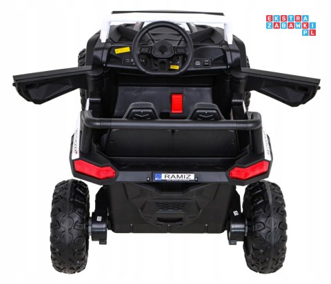 [A036] Buggy UTV 2000M Racing 4x45W 12V/10Ah koła EVA, pokrowiec, pilot, LED - biały