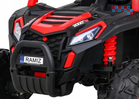 [A036] Buggy UTV 2000M Racing 4x45W 12V/10Ah koła EVA, pokrowiec, pilot, LED - czerwony