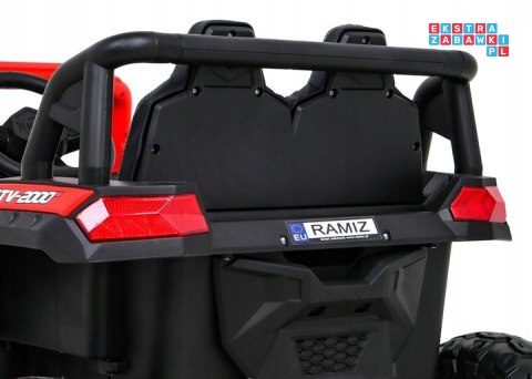 [A036] Buggy UTV 2000M Racing 4x45W 12V/10Ah koła EVA, pokrowiec, pilot, LED - czerwony