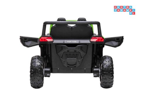 [A036] Buggy UTV 2000M Racing 4x45W 12V/10Ah koła EVA, pokrowiec, pilot, LED - zielony