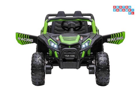 [A036] Buggy UTV 2000M Racing 4x45W 12V/10Ah koła EVA, pokrowiec, pilot, LED - zielony