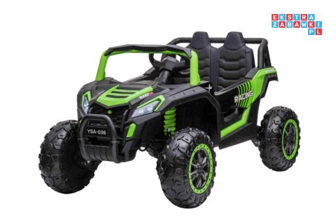 [A036] Buggy UTV 2000M Racing 4x45W 12V/10Ah koła EVA, pokrowiec, pilot, LED - zielony