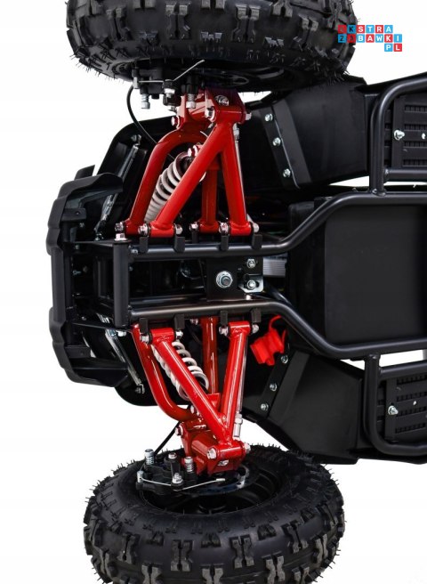 [ATV-11E] Quad HIPERFECT 1000W (48V/12Ah) silnik bezszczotkowy pompowane opony ekoskóra - czerwony